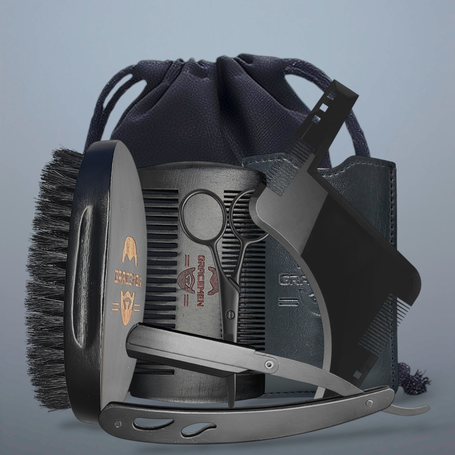 Mens Grooming Kit Case - Gracemen Beard Kit - Grooming Set