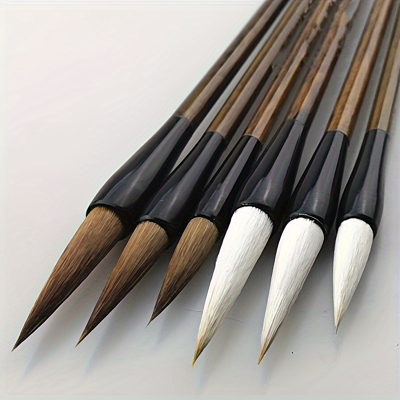 Pomade Hair Clay - 3Pcs Wood Writing Brushes Weasel Wool