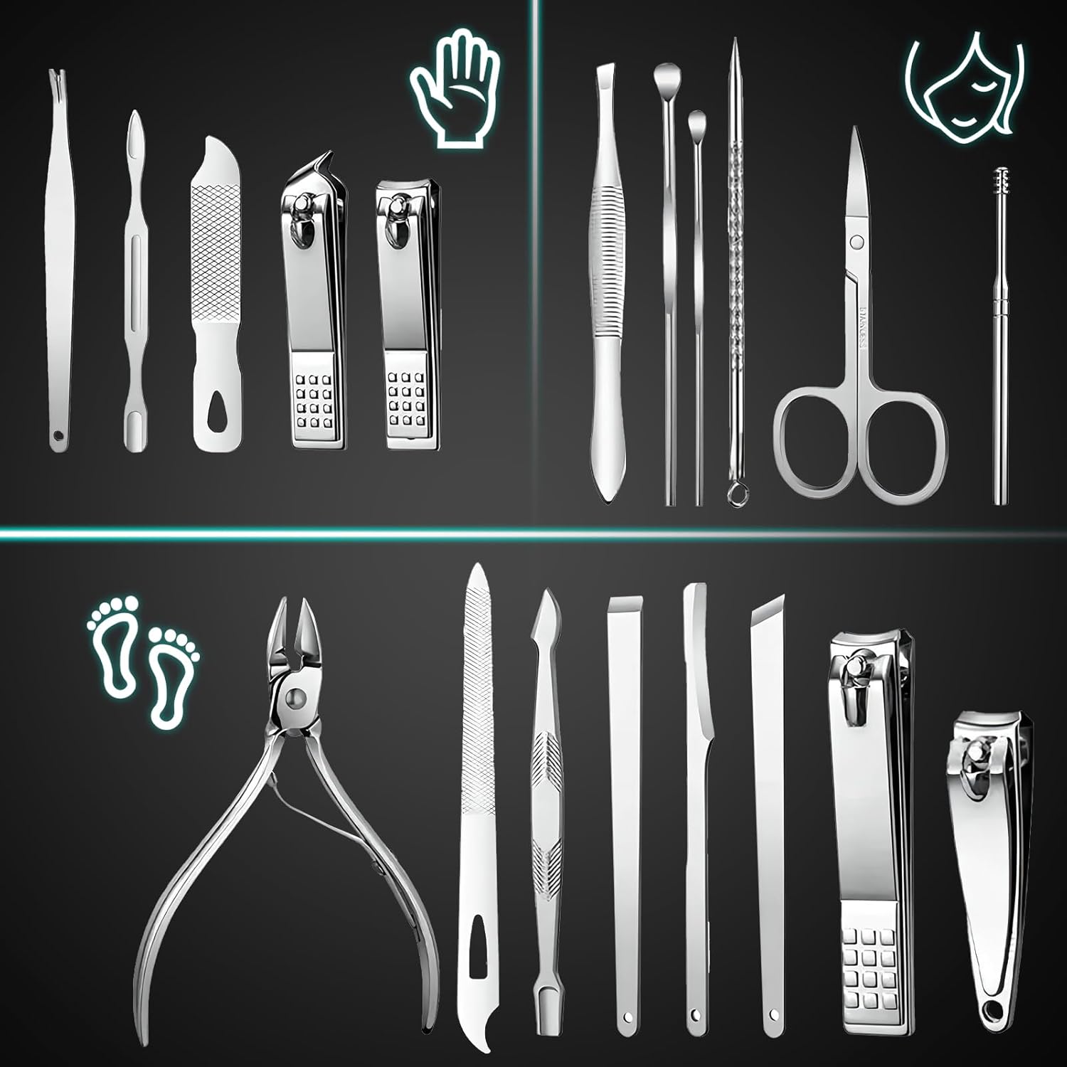 19 in 1 Professional Manicure  - Mens Grooming Kit Case incelemesi ve fiyatı