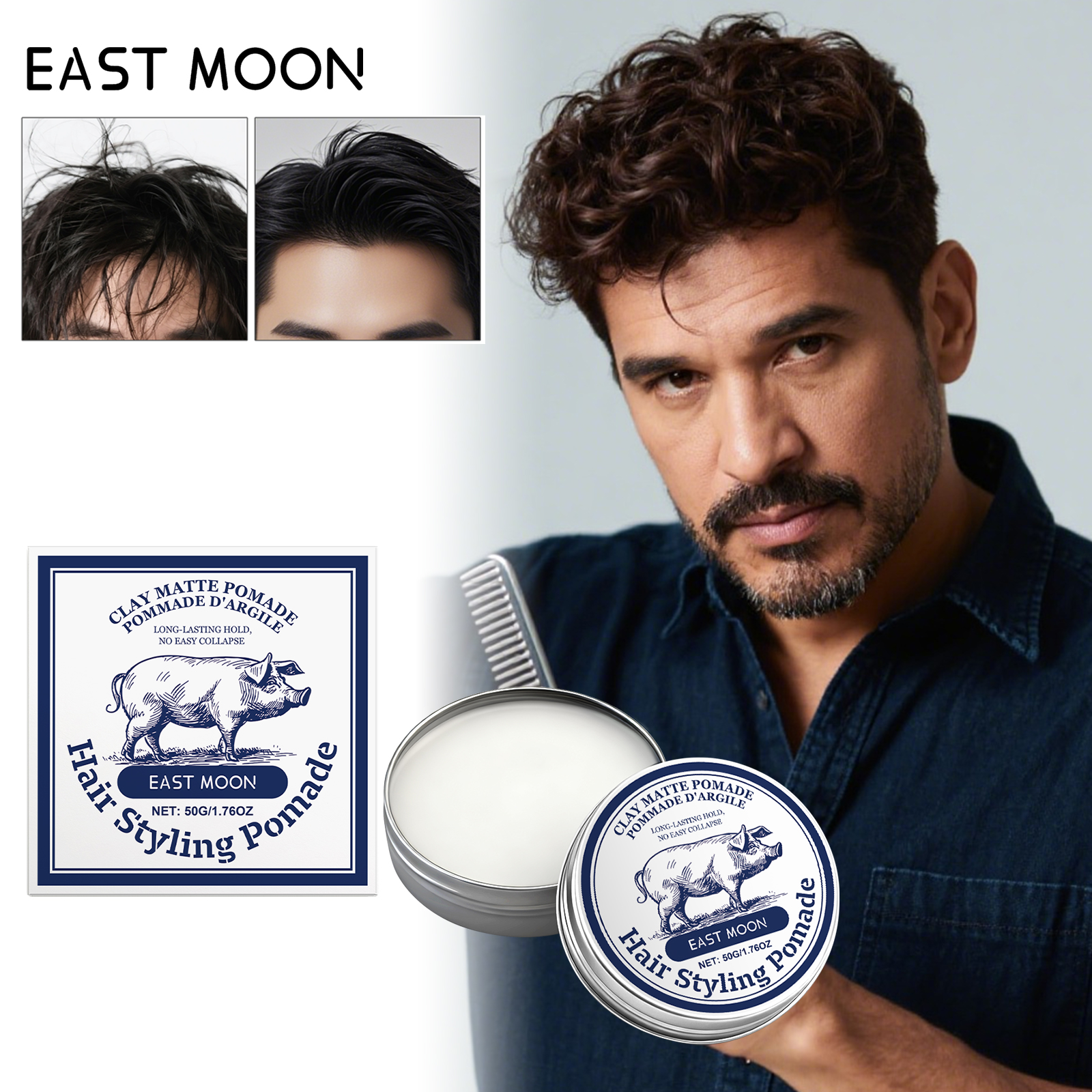 Mens Hair Clay Strong Hold Mat - Pomade Hair Clay incelemesi ve fiyatı