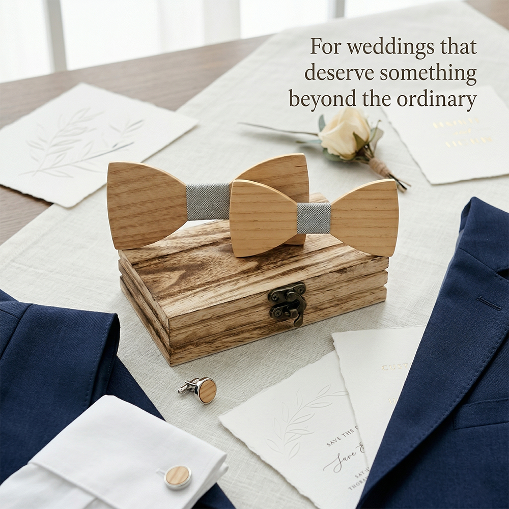 Mens Wooden Bowtie Set Minimal - Men'S Grooming Boxes incelemesi ve fiyatı