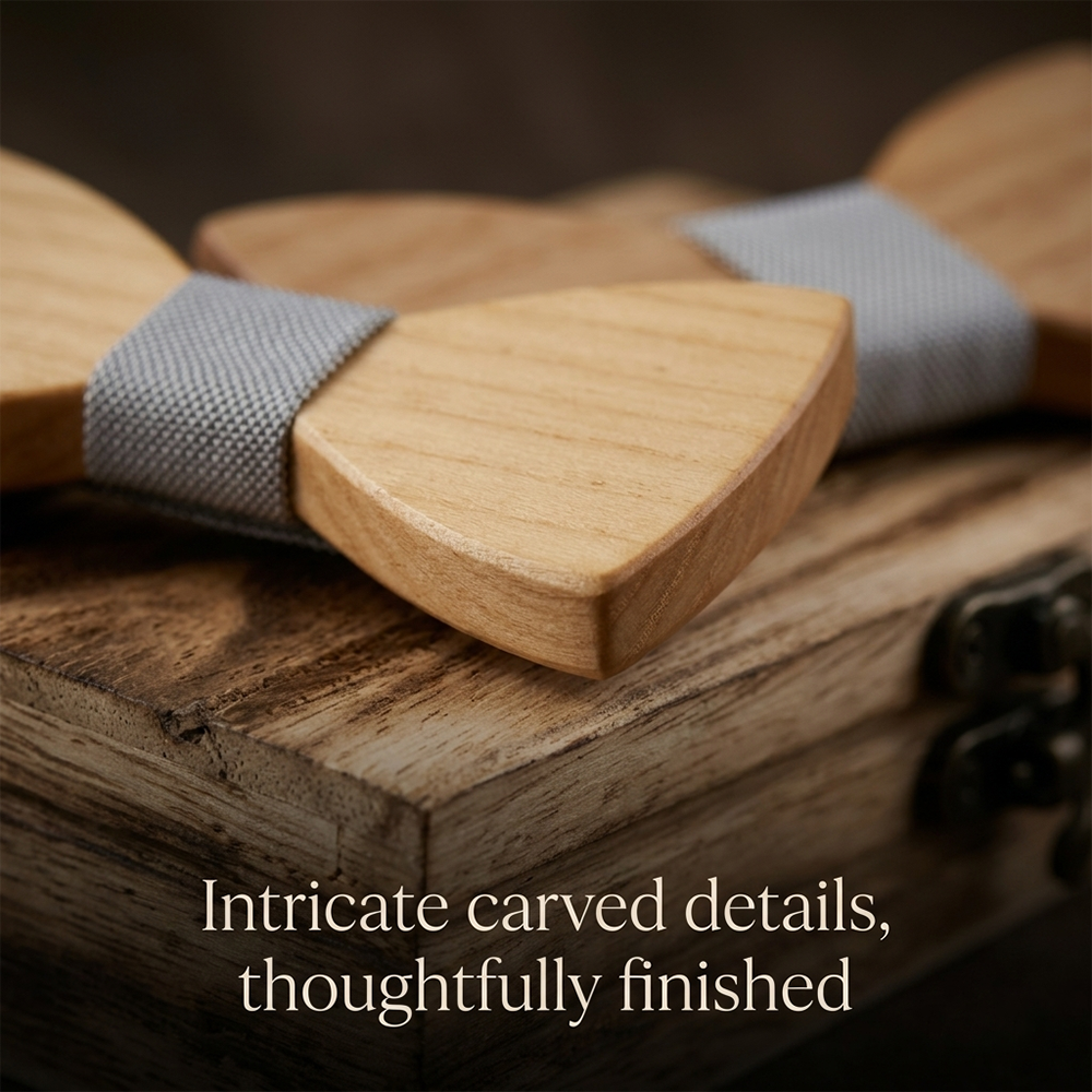 Mens Wooden Bowtie Set Minimal - Men'S Grooming Boxes incelemesi ve fiyatı