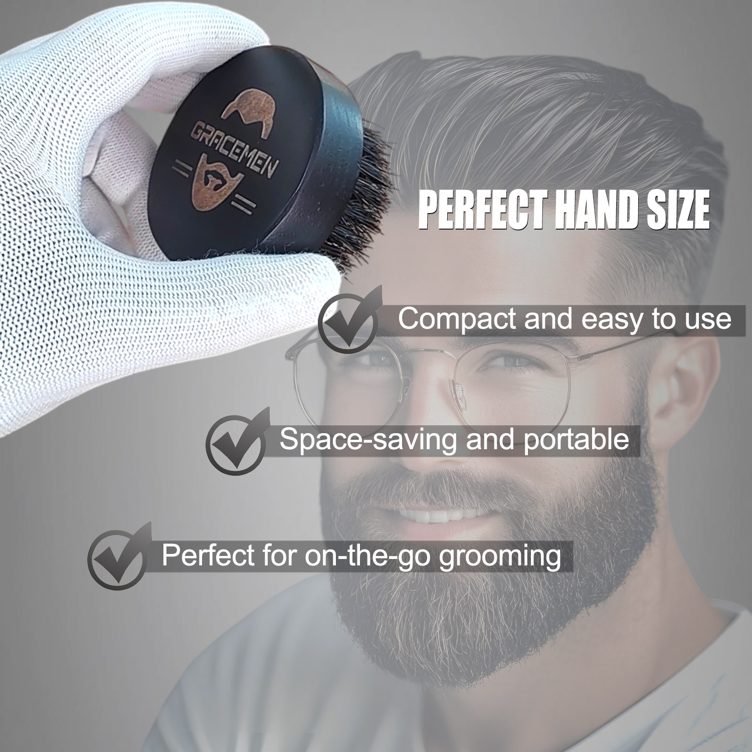 Round Beard Brush for Men – 10 - Men'S Grooming Brush incelemesi ve fiyatı