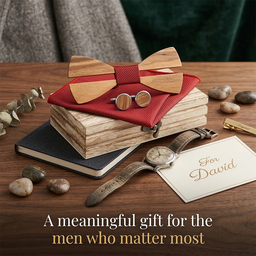 Mens Wooden Bowtie Set Minimal - Men'S Grooming Boxes incelemesi ve fiyatı