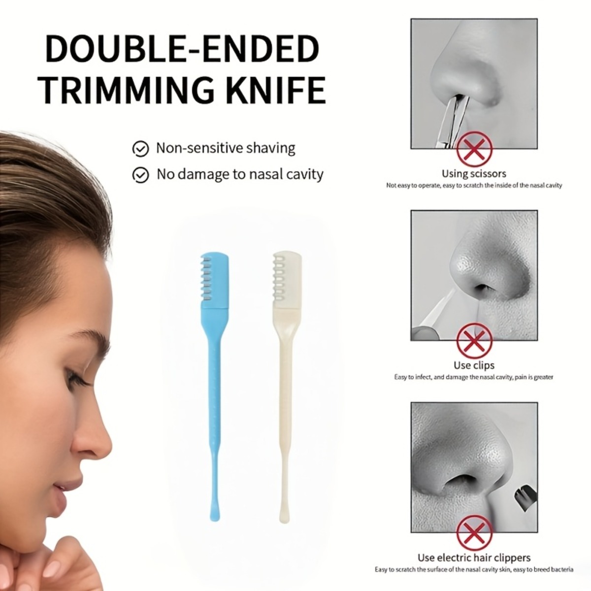 2Pcs Dual Head Nose Hair Trimm - Men'S Grooming Boxes incelemesi ve fiyatı