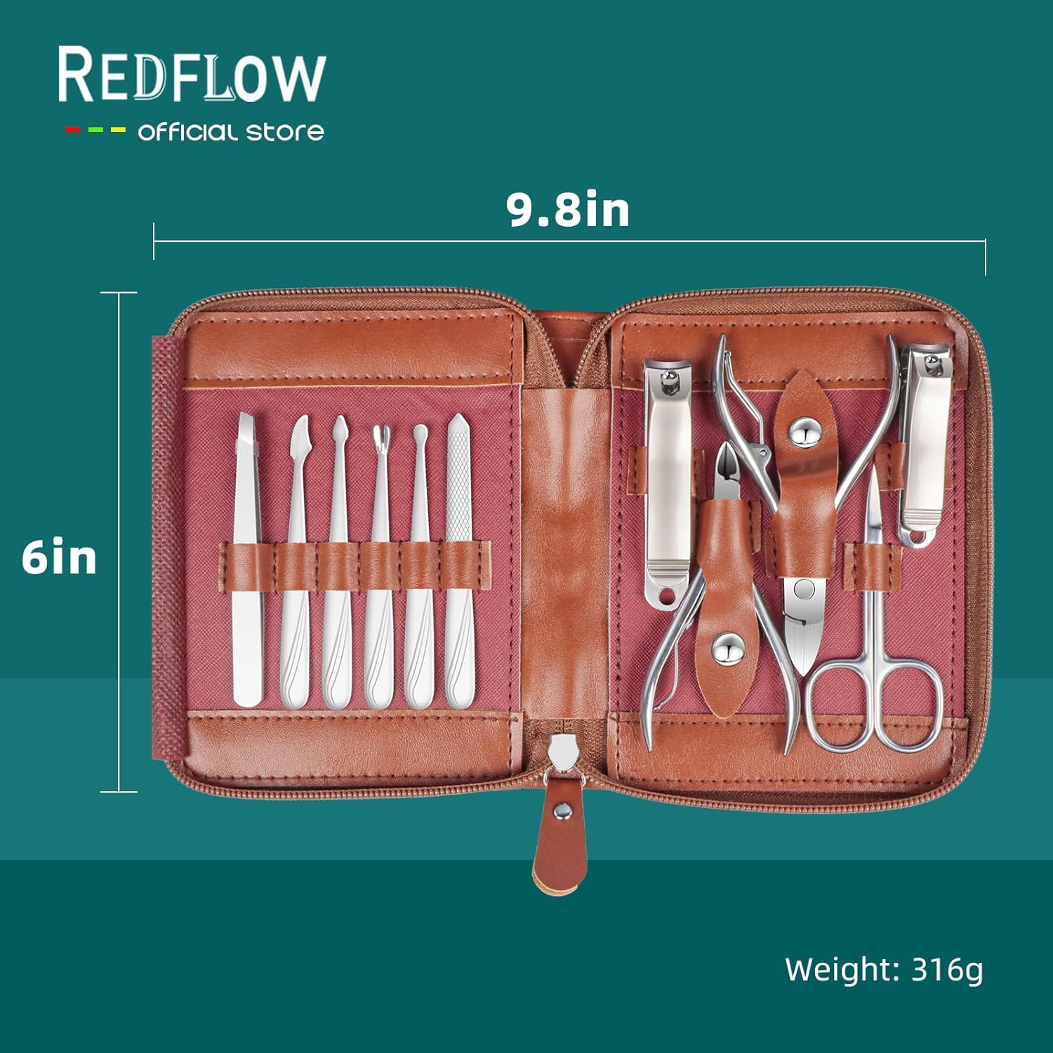 11 in 1 Stainless Steel Manicu - Mens Grooming Kit Case incelemesi ve fiyatı