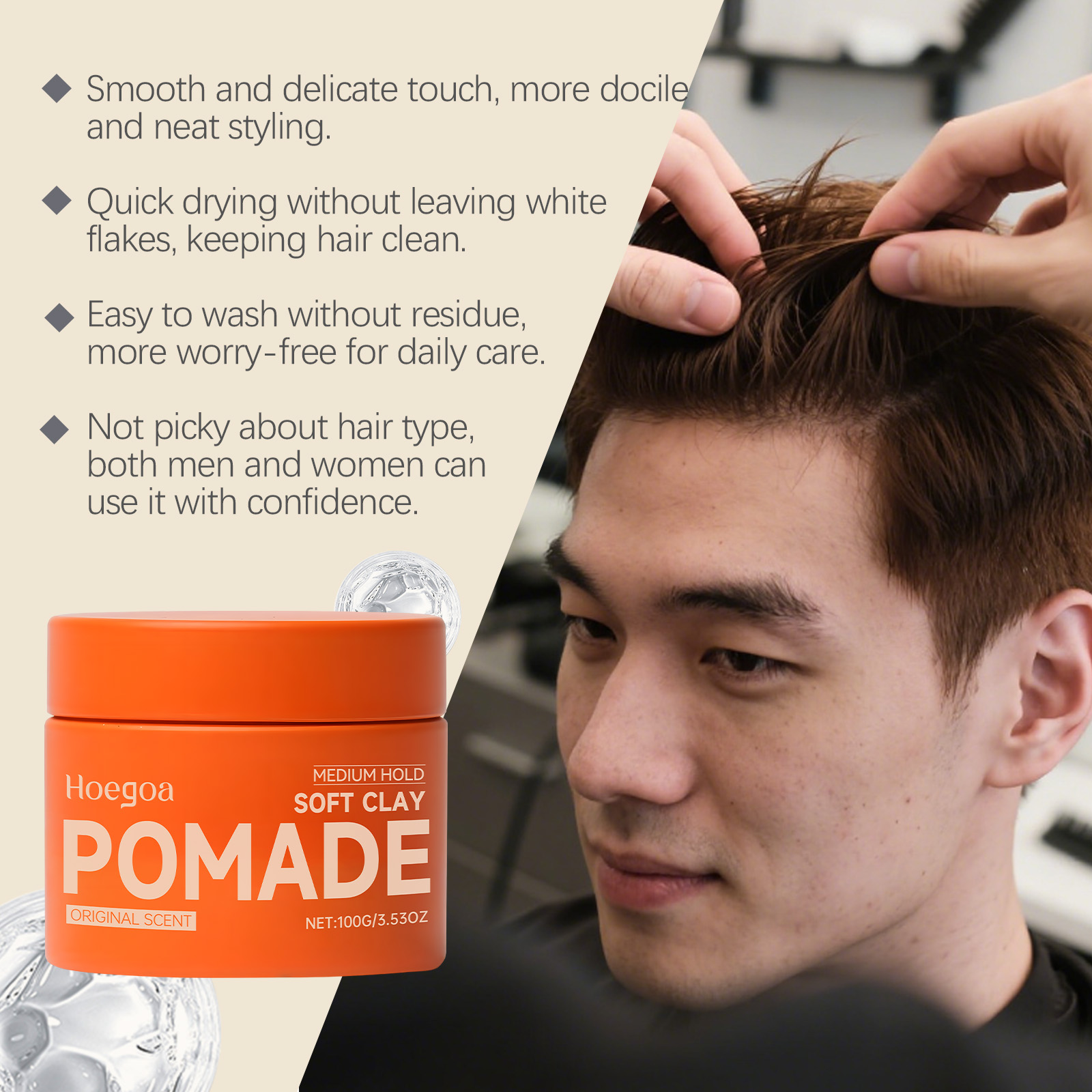 Original Hair Wax Long-Lasting - Pomade Hair Clay incelemesi ve fiyatı