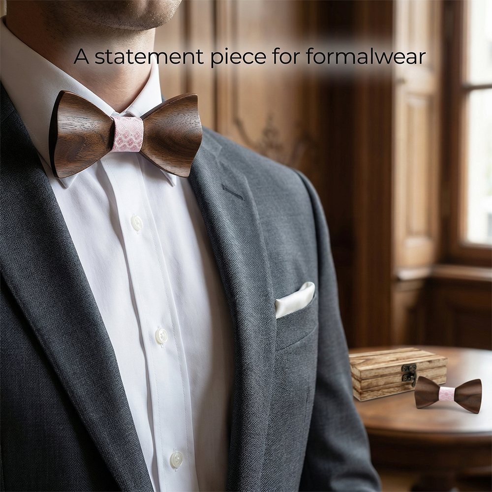 Mens Wooden Bowtie Set Satin B - Men'S Grooming Boxes incelemesi ve fiyatı