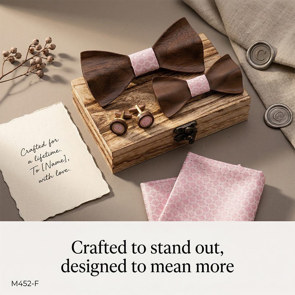 Mens Wooden Bowtie Set Satin B - Men'S Grooming Boxes incelemesi ve fiyatı