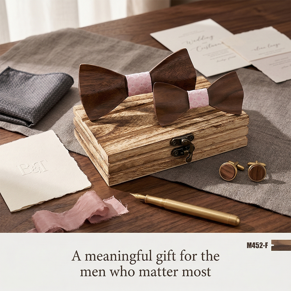 Mens Wooden Bowtie Set Satin B - Men'S Grooming Boxes incelemesi ve fiyatı