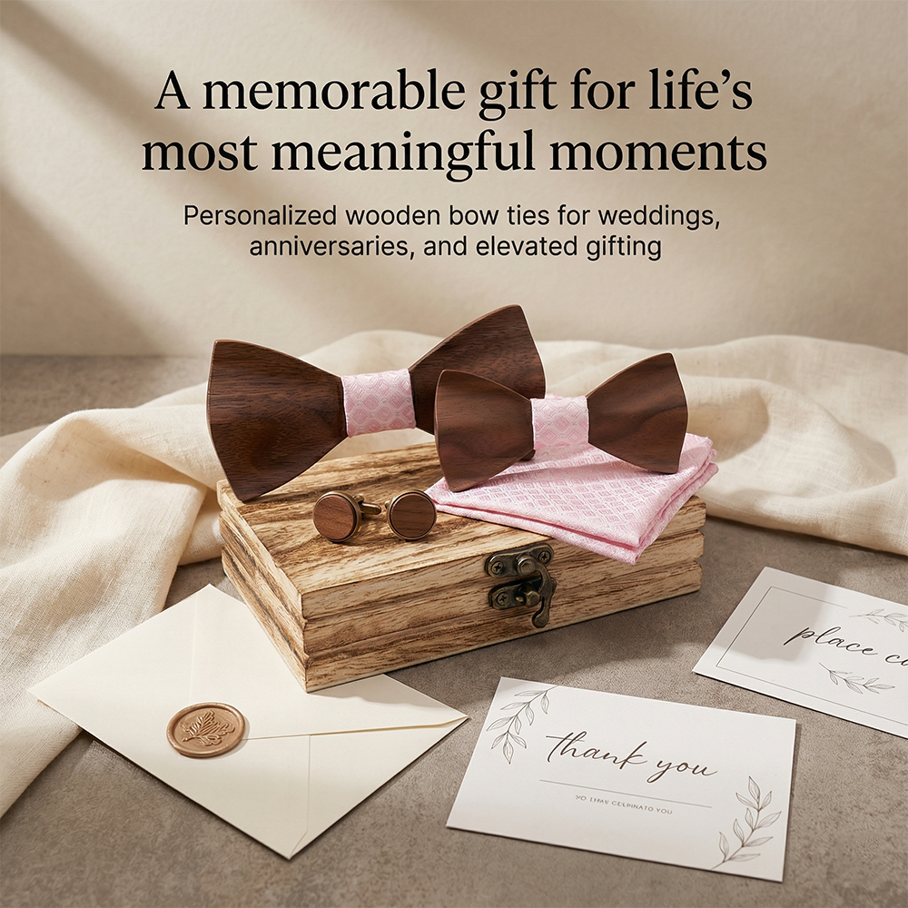 Mens Wooden Bowtie Set Satin B - Men'S Grooming Boxes incelemesi ve fiyatı